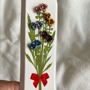 Colorful Rose Stud Earrings Set